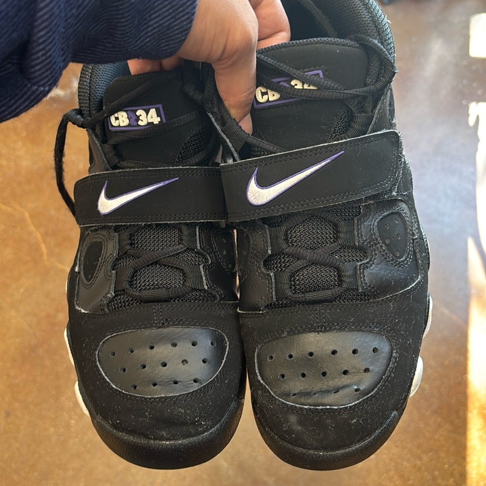 CB34 Nike Charles Barkley men’s 10 316940-001 black and purple 2016